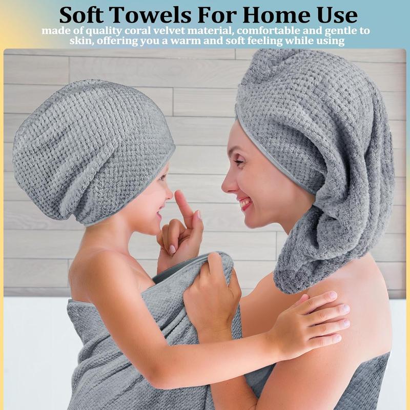 20 count Bath Towels Quick Dry Towel Set Included 5 Bath Towels 5 Hand Towels and 10 Washcloths, Absorbent Bathroom Towel Set Coral  Towel for Shower Spa Hotel (Light Gray)