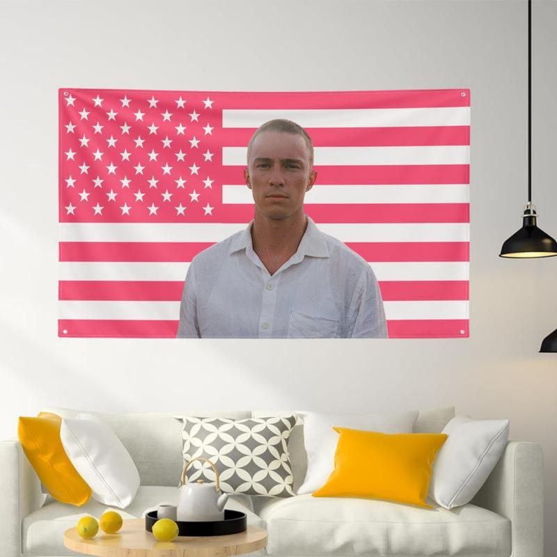 Rafe Cameron, Drew Starkey Photo Pink USA America Flag 3X5 Ft Personalized Flags Design Flag Tapestry Poster Dorm Room, Living Room, Bedroom Banner Flag, Home Decor Flag Halloween Print