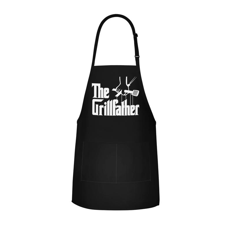 APRON DADDY Chef Apron - The Grillfather - Funny Dad Gift BBQ Grilling Cooking Apron