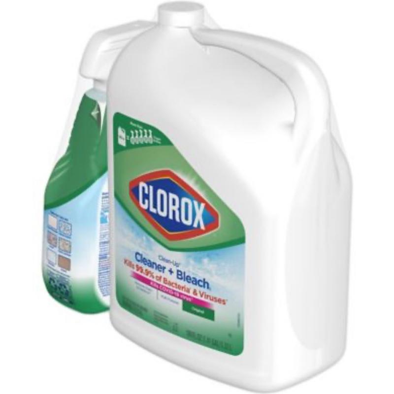 Clorox Clean-up Cleaner with Bleach Spray Bottles 32oz with Refill Bottle 180oz