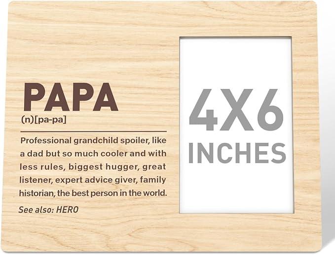 Papa Gift Wood Photo Frame