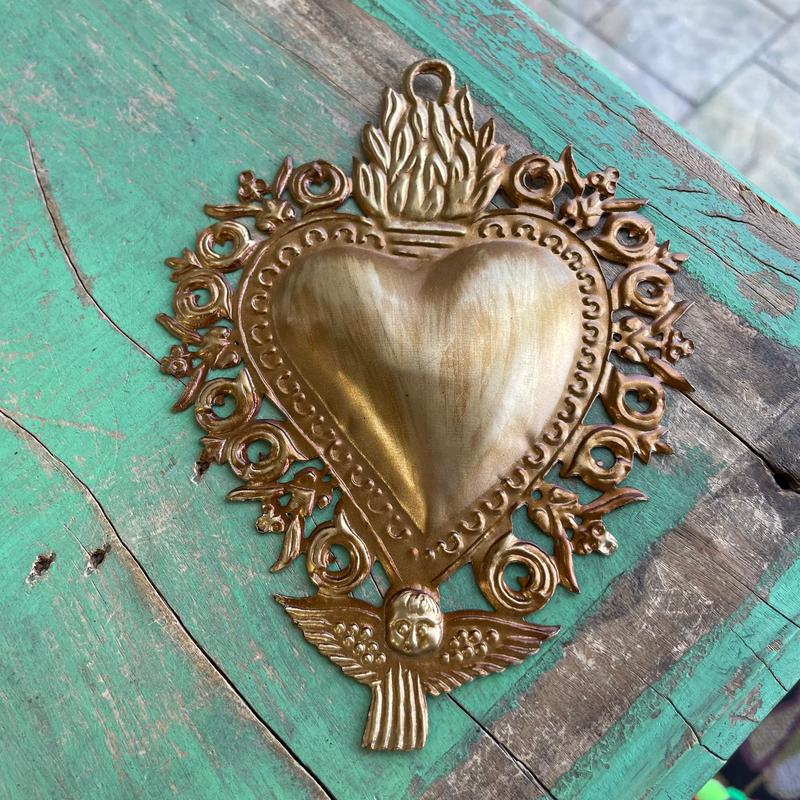 Antique Inspired Hanging Sacred Heart