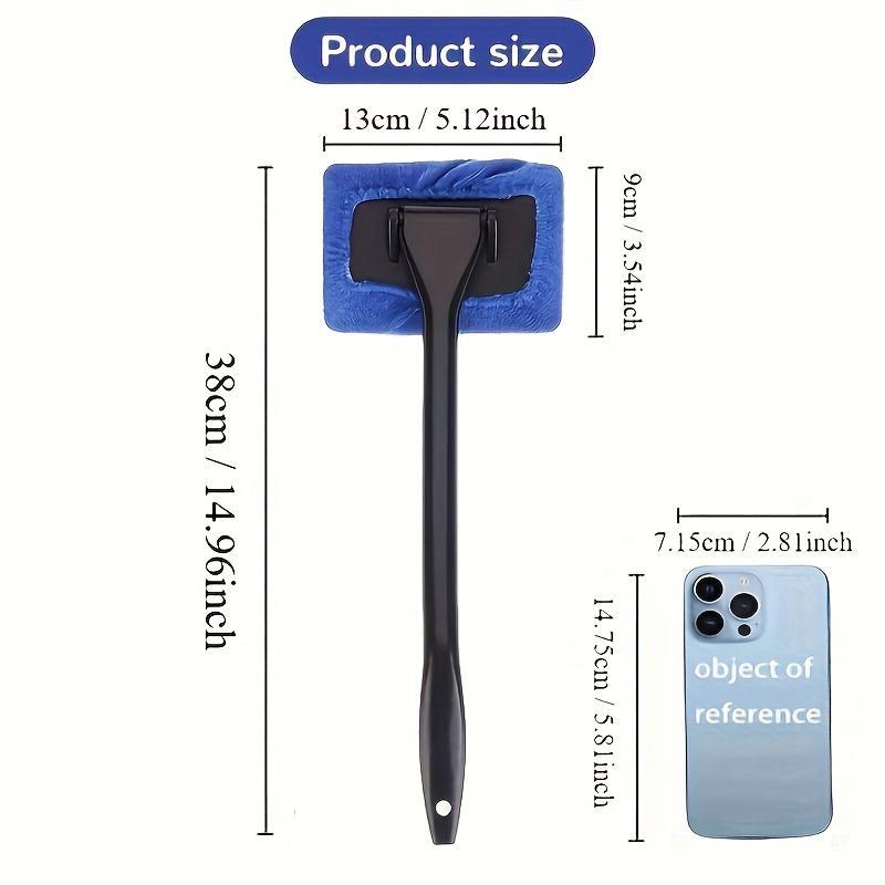 Car Windshield Fog Remover Cleaning Brush, 1 Count Car Interior Exterior Cleaning Brush with Handle, Auto Glass Maintenance Accessories