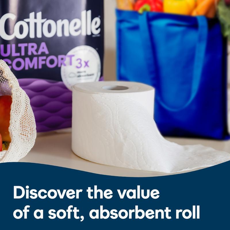 Cottonelle Ultra Comfort Toilet Paper, Soft Toilet Tissue, 12 Mega Rolls