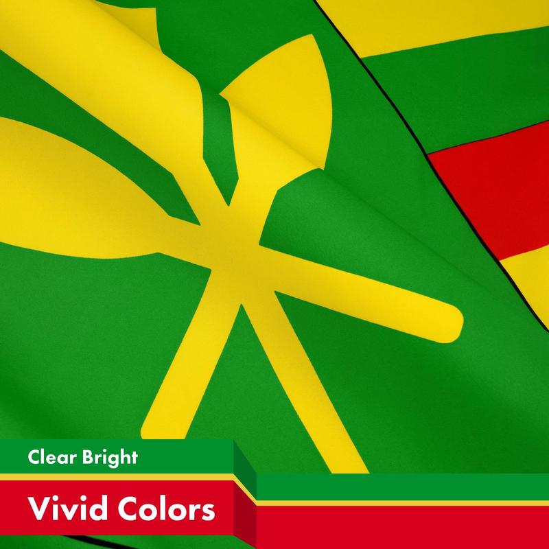 G128 Hawaii Kanaka Maoli Flag | 3x5 Ft | LiteWeave Pro Series Printed 150D Polyester | Indoor Outdoor, Vibrant Colors, Brass Grommets, Thicker and More Durable Than 100D 75D Polyester