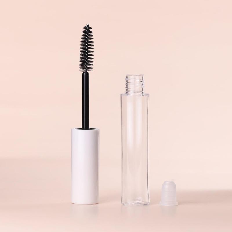 10ml Empty Refillable Mascara Tube for Eyelashes Makeup, 1 Count Clear Mascara Makeup Storage Vial, Lashes Makeup Tool, Portable Travel Packing Mascara Refill Container with Inner Plug & Brush