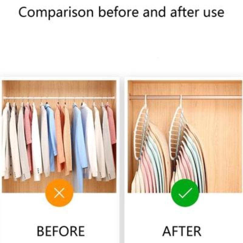 Rotatable Folding Clothes Hanger, 5 Counts set Space Saving Clothes Hanger, Modern Simple Large Capacity Clothes Hanger for Home Wardrobe Dormitory