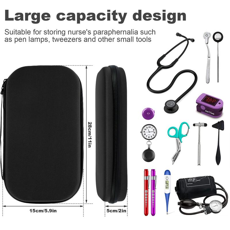 Carrying Stethoscope Case Shockproof Bag Travel Portable Carrying Case Heavy-Duty Storage Bag Lightweight Case for Nurses Doctors Organiser