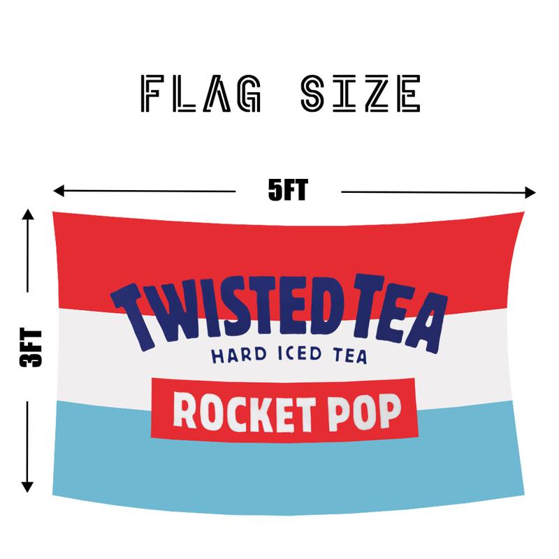 Rocket Pop Twisted T Summer Flag Funny Flag Banner 3x5ft Wall Flag Outdoor Indoor Men College Dorm Men Cave Bedroom Fraternity