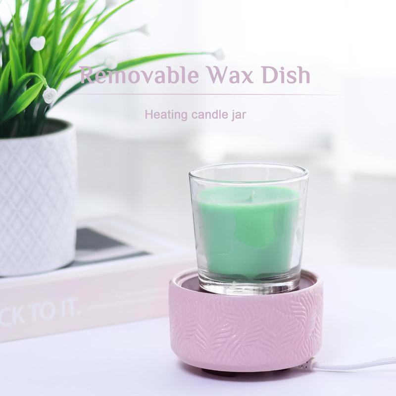 Candle Wax Melts Warmer Burner - Ceramic Essential Oil Burner Warmer 3-in-1 Fragrance Wax Melter for Scented Wax Tart Cube Aromatherapy Home Office Bedroom Decor Gifts