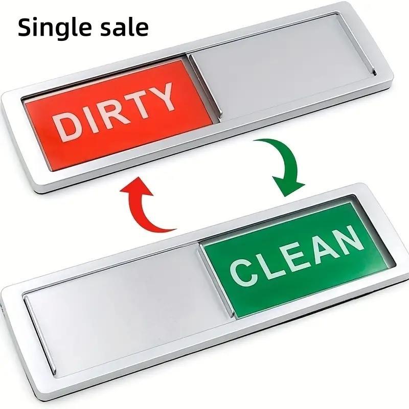 Dishwasher Magnet, 1 Count Cleaning Dirty Sign Magnet, Home Decor Kitchen Sign Magnet, Strong Magnet or 3M Adhesive Option, Can Display Whether is Clean or Dirty