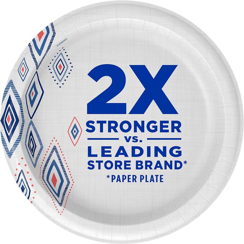 Large Paper Plates, 10 Inch, 204 Count, Microwave-Safe, Soak-Proof, Cut Resistant, Disposable Plates for Everyday Meals - Cookware