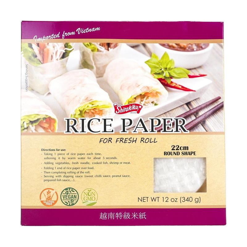 SHIRAKIKU Rice Paper 22cm Round 12oz Sk