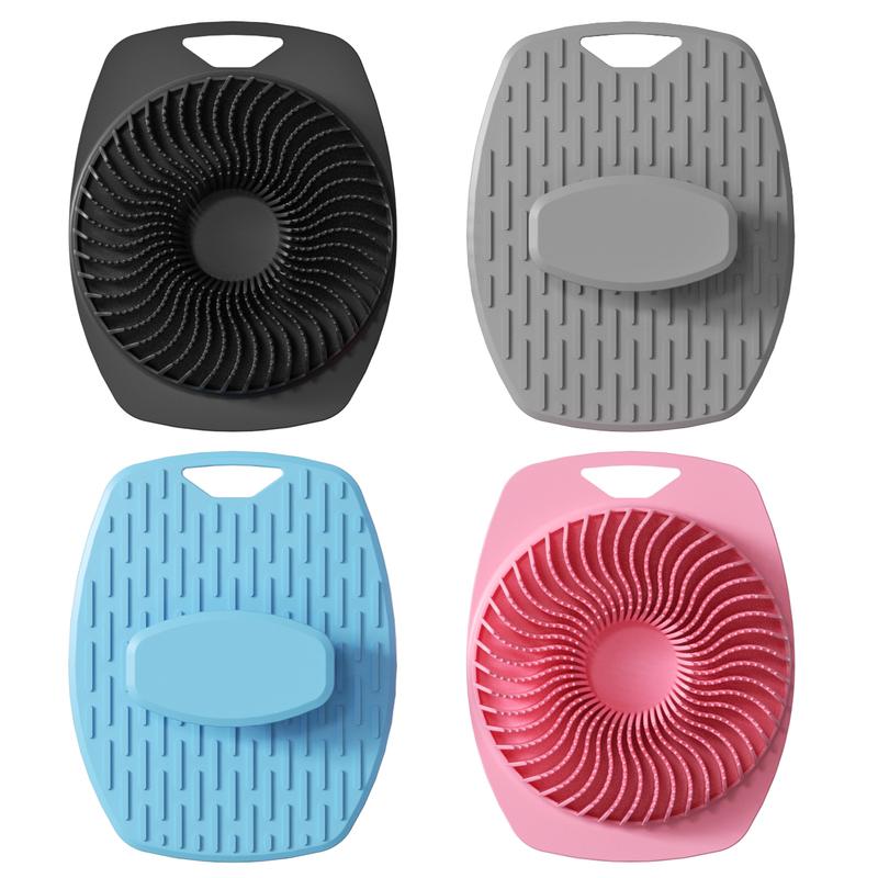 Silicone Bath and Body Scrubber with Shampoo Massage Brush, Exfoliating Bath Shower Scrubber, Skincare Accessories - Handle for Bathing and Grooming