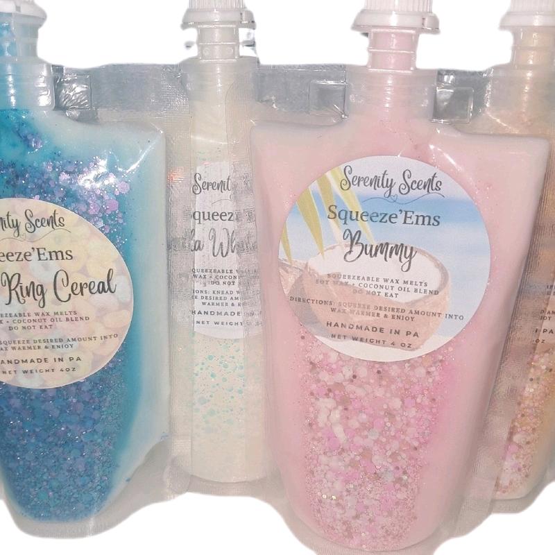 Squeeze'Ems! Highly Scented Squeezable Wax Melts - Serenity Scents by JW - Aroma- Squeeze Wax