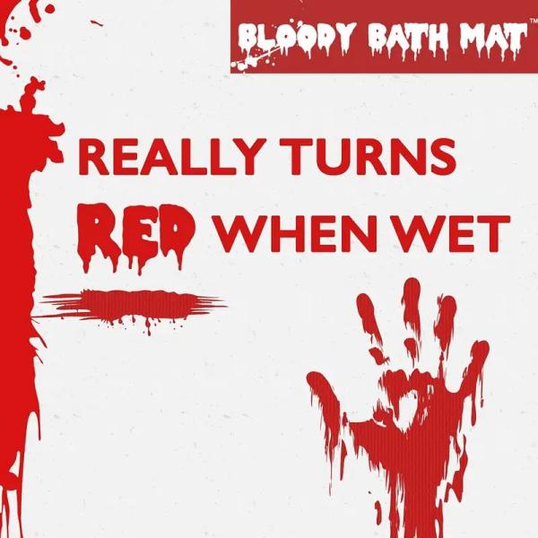 Shocking Color-Changing Blood Bath Mat - Perfect Halloween Prank Gift