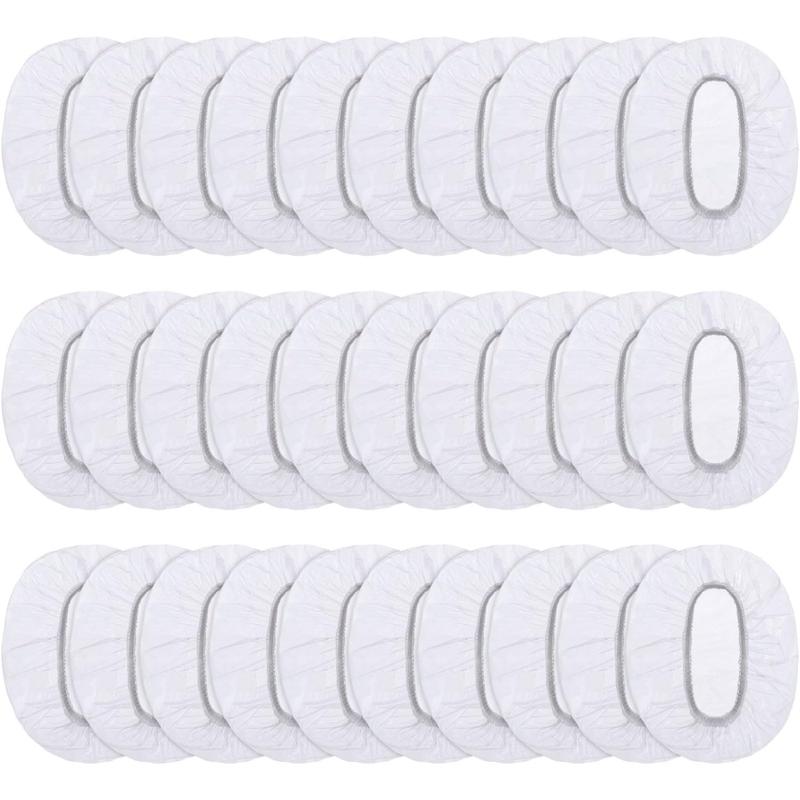 100 Pack Clear Disposable Ear Protectors Waterproof Ear Covers for Hair Dye, Shower, Bathing