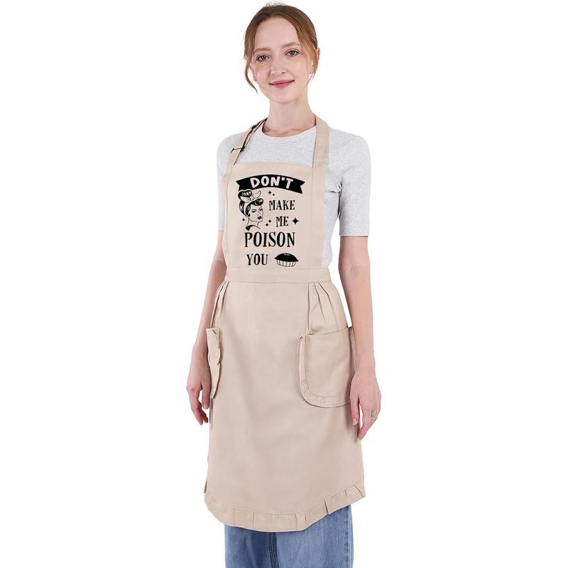 Funny Cooking Apron for Women Retro Housewife, Sarcastic Aprons with Pockets, Aprons for Cooking Humor, Womens Kitchen Apron, Thanksgiving, Christmas Baking s for Women Mom Baker Her