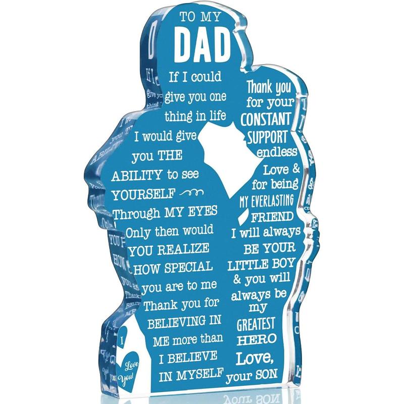 Dad Birthday Gifts from Son Christmas Gifts for Dad Unique Birthday Present Ideas for Father Daddy New Dad Best Dad Ever Gifts Father's Day Gifts Dad Acrylic Plaque Sign