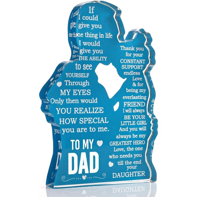 Dad Birthday Gifts from Son Christmas Gifts for Dad Unique Birthday Present Ideas for Father Daddy New Dad Best Dad Ever Gifts Father's Day Gifts Dad Acrylic Plaque Sign