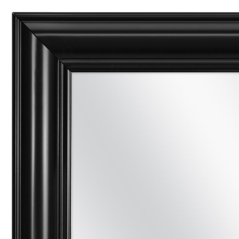 Over-The-Door Mirror with hardware, 14.25IN X 50.25IN, Black