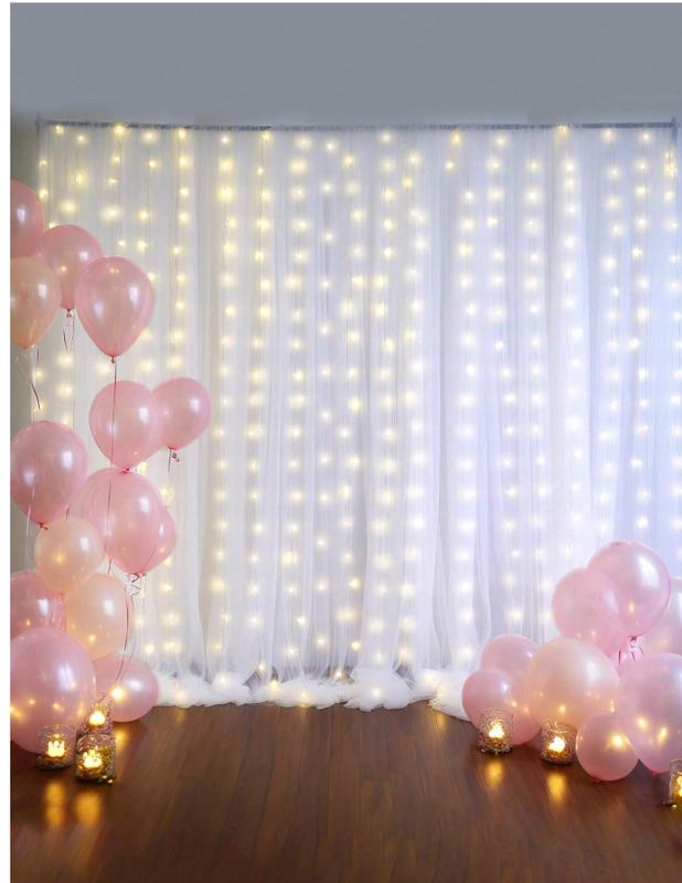 2pcs 4pcs Tulle Backdrop Curtains, Transparent Background Curtains Suitable For Birthday, Wedding, Spring, Halloween, Christmas, Thanksgiving Party Decorations,Christmas