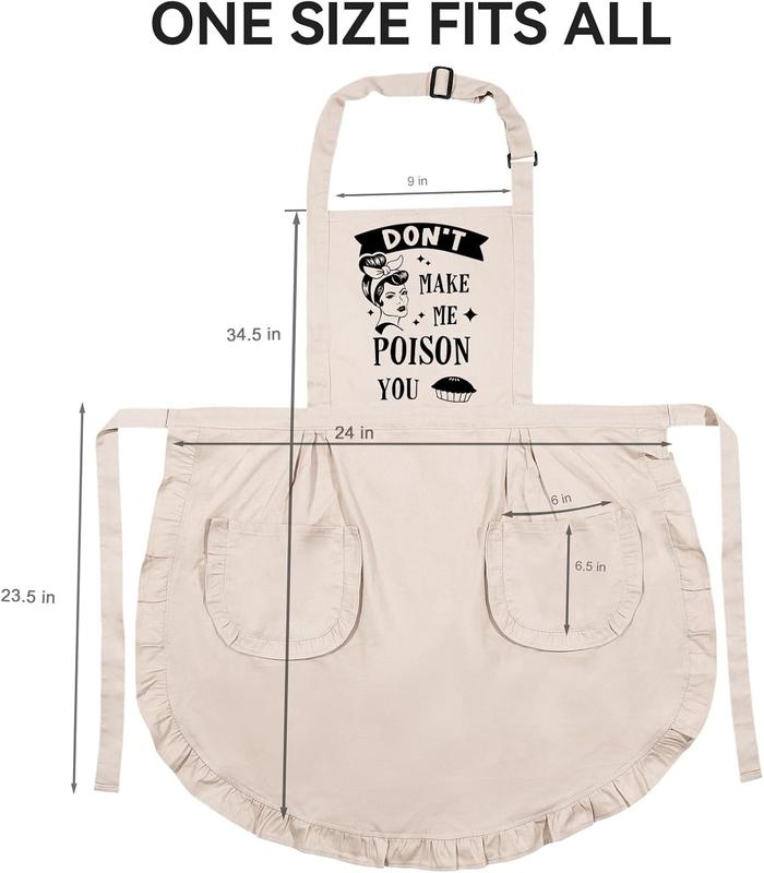 Funny Cooking Apron for Women Retro Housewife, Sarcastic Aprons with Pockets, Aprons for Cooking Humor, Womens Kitchen Apron, Thanksgiving, Christmas Baking s for Women Mom Baker Her