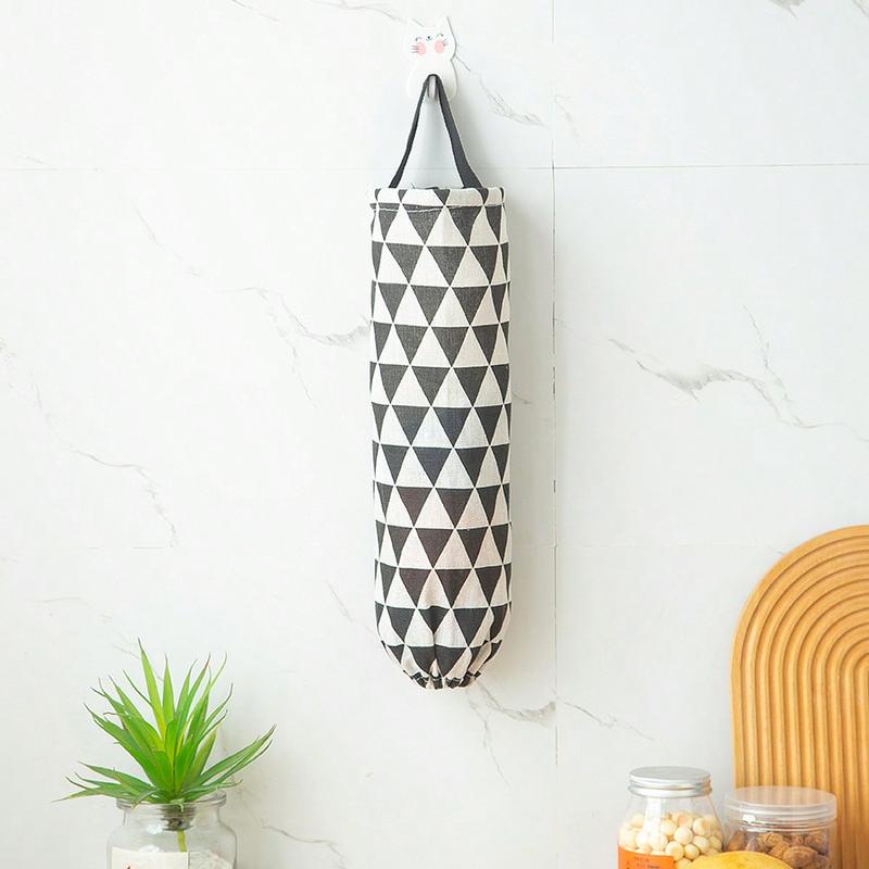 Multifunctional Plastic Bag Storage Rack & Dispenser For Kitchen