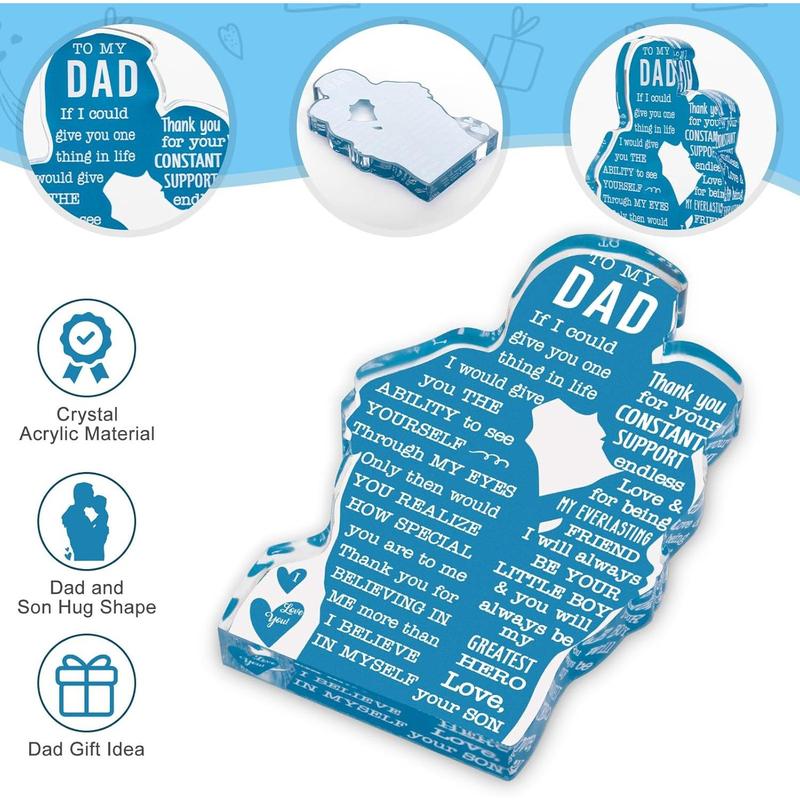 Dad Birthday Gifts from Son Christmas Gifts for Dad Unique Birthday Present Ideas for Father Daddy New Dad Best Dad Ever Gifts Father's Day Gifts Dad Acrylic Plaque Sign