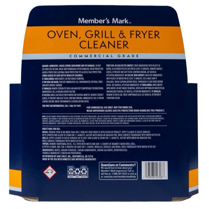 2024 New Model: Commercial Oven, Grill and Fryer Cleaner 32 oz., 3 pk