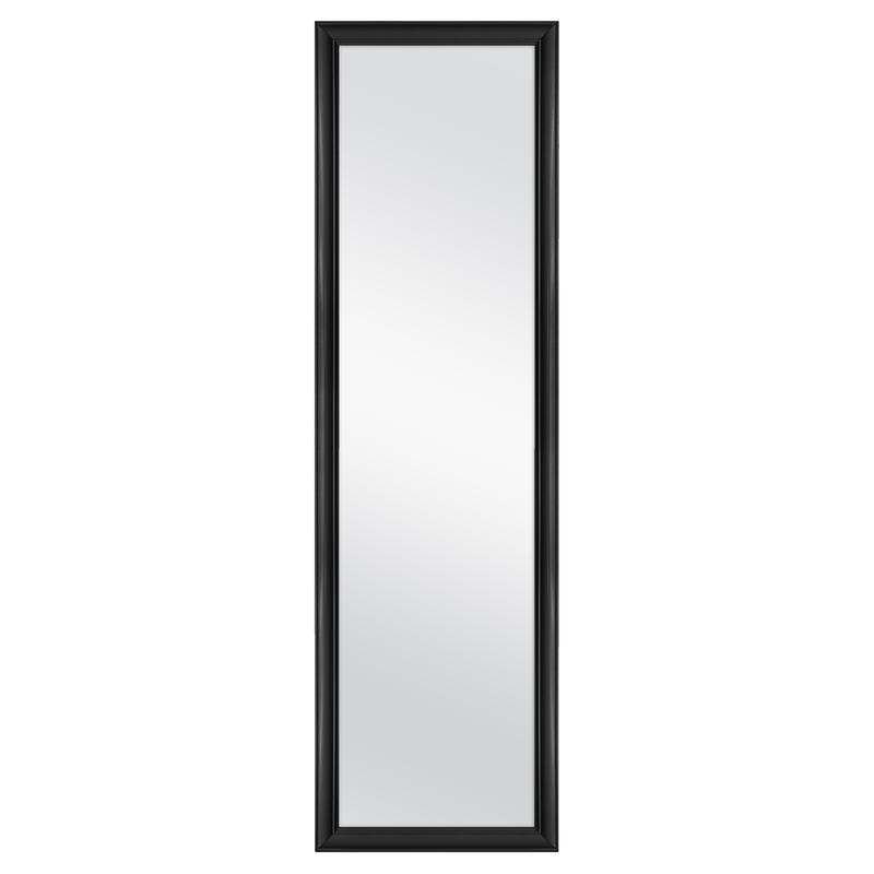 Over-The-Door Mirror with hardware, 14.25IN X 50.25IN, Black