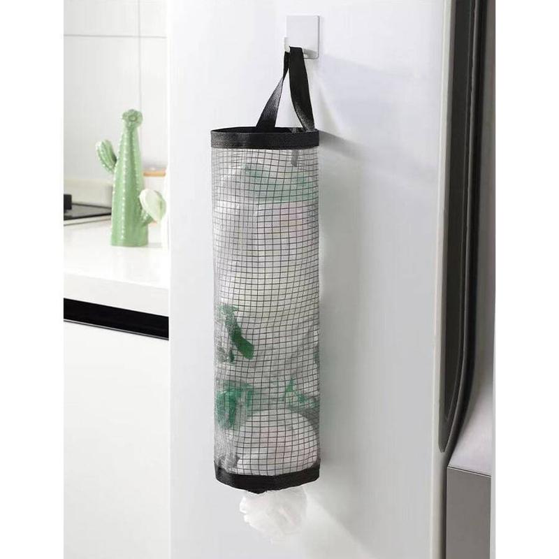 Multifunctional Plastic Bag Storage Rack & Dispenser For Kitchen