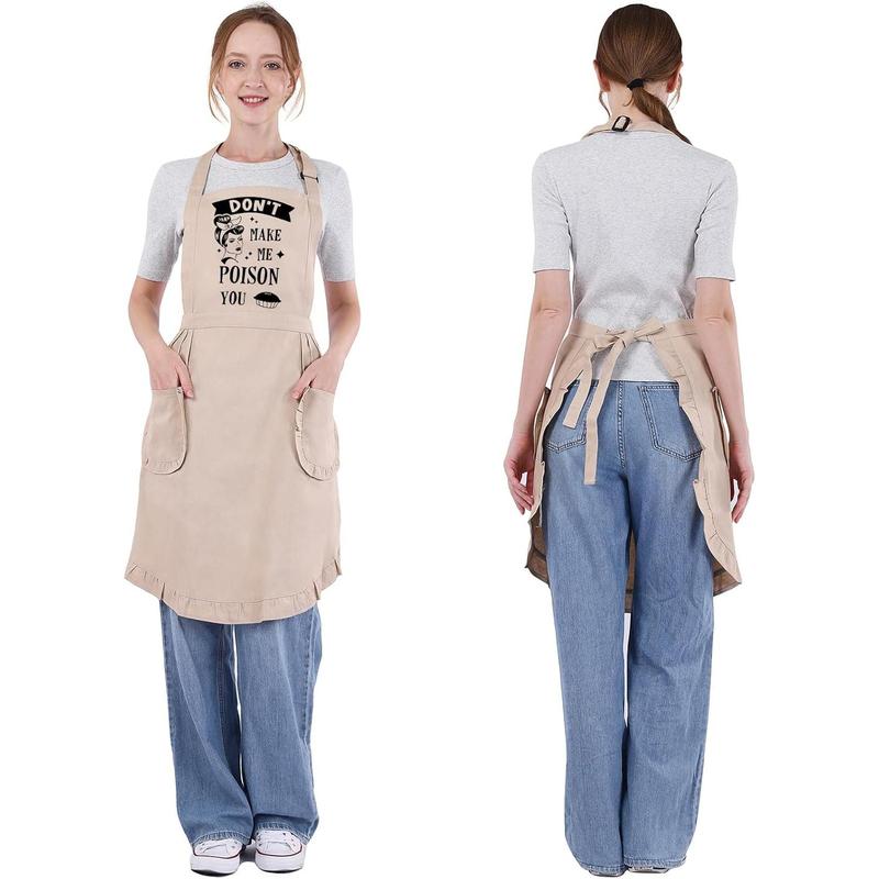 Funny Cooking Apron for Women Retro Housewife, Sarcastic Aprons with Pockets, Aprons for Cooking Humor, Womens Kitchen Apron, Thanksgiving, Christmas Baking s for Women Mom Baker Her