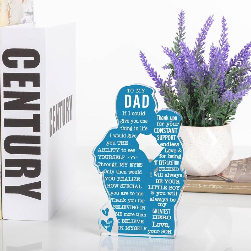 Dad Birthday Gifts from Son Christmas Gifts for Dad Unique Birthday Present Ideas for Father Daddy New Dad Best Dad Ever Gifts Father's Day Gifts Dad Acrylic Plaque Sign