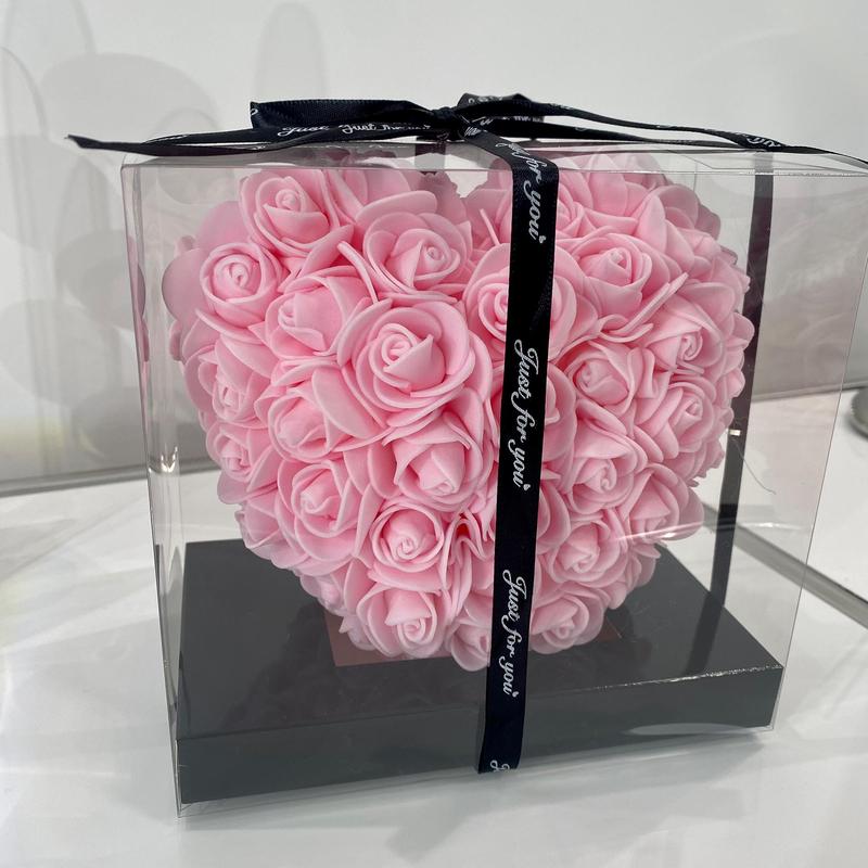 Christmas Artificial Rose Flower Gift Box, Romantic Rose Flower Gift Box with Bowknot Decor, Gift Box for Wedding, Anniversary, Birthday, Party