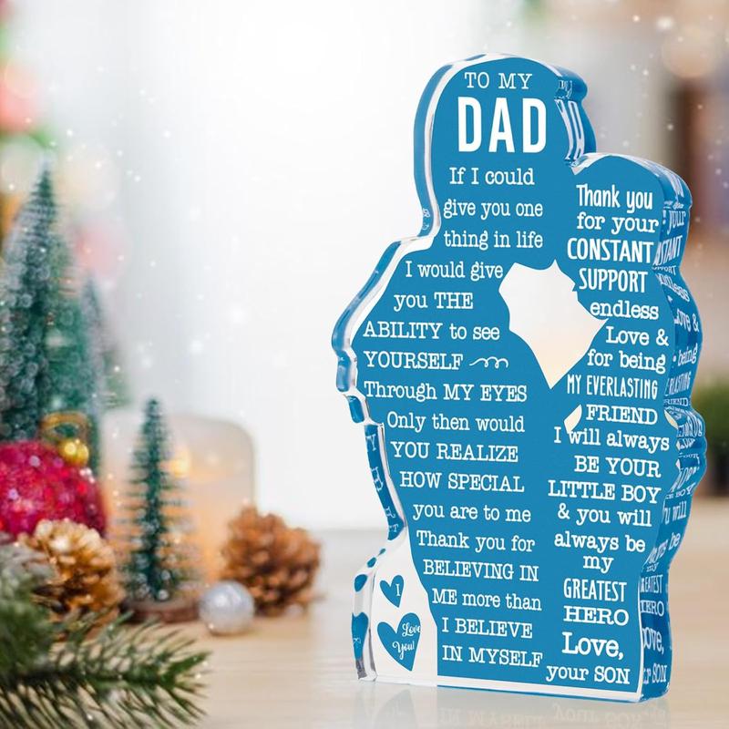 Dad Birthday Gifts from Son Christmas Gifts for Dad Unique Birthday Present Ideas for Father Daddy New Dad Best Dad Ever Gifts Father's Day Gifts Dad Acrylic Plaque Sign