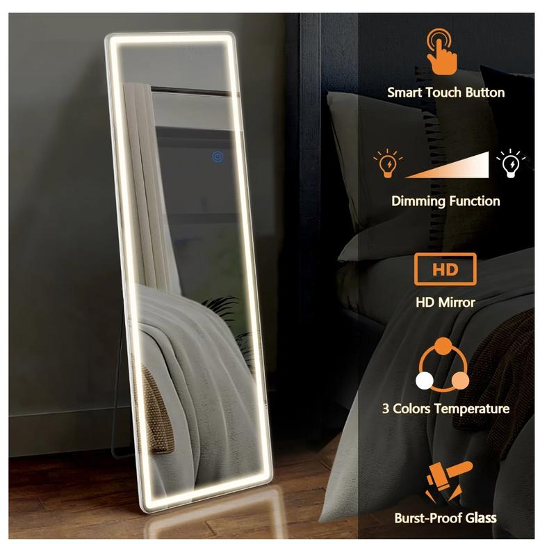 Full Length Mirror with LED Lights, 64