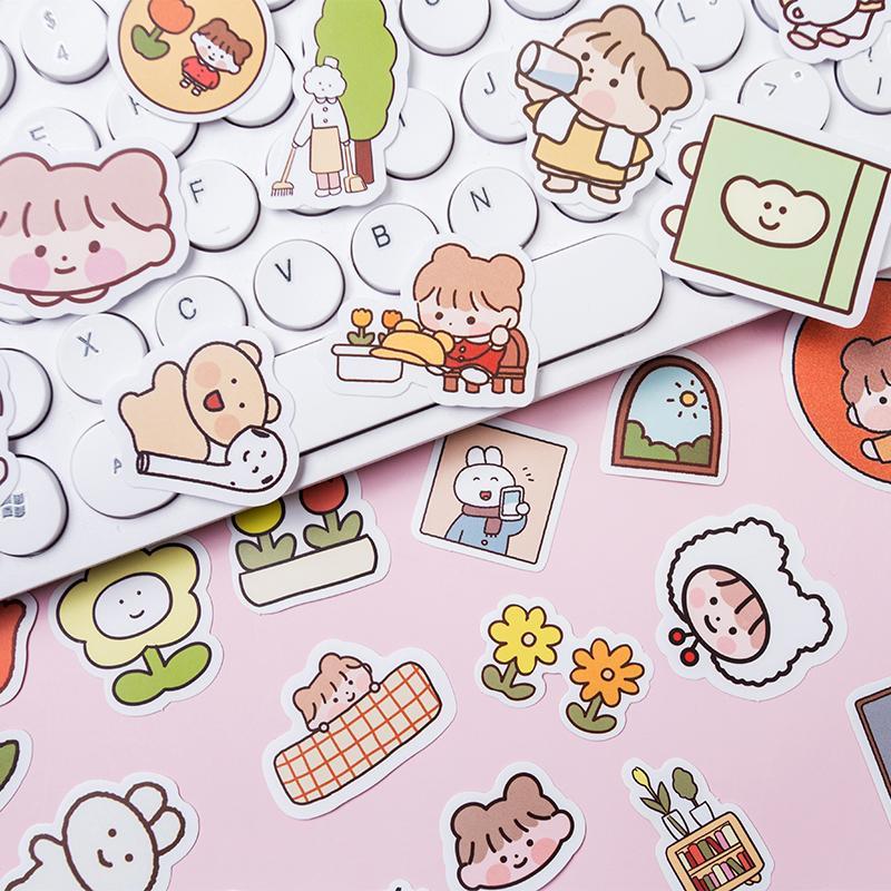 100pcs Cute Girl Pattern Sticker, Waterproof Cartoon Sticker, Decoration Sticker For Phone Case, Computer, Guitar, Bag, Water Cup, Scrapbook