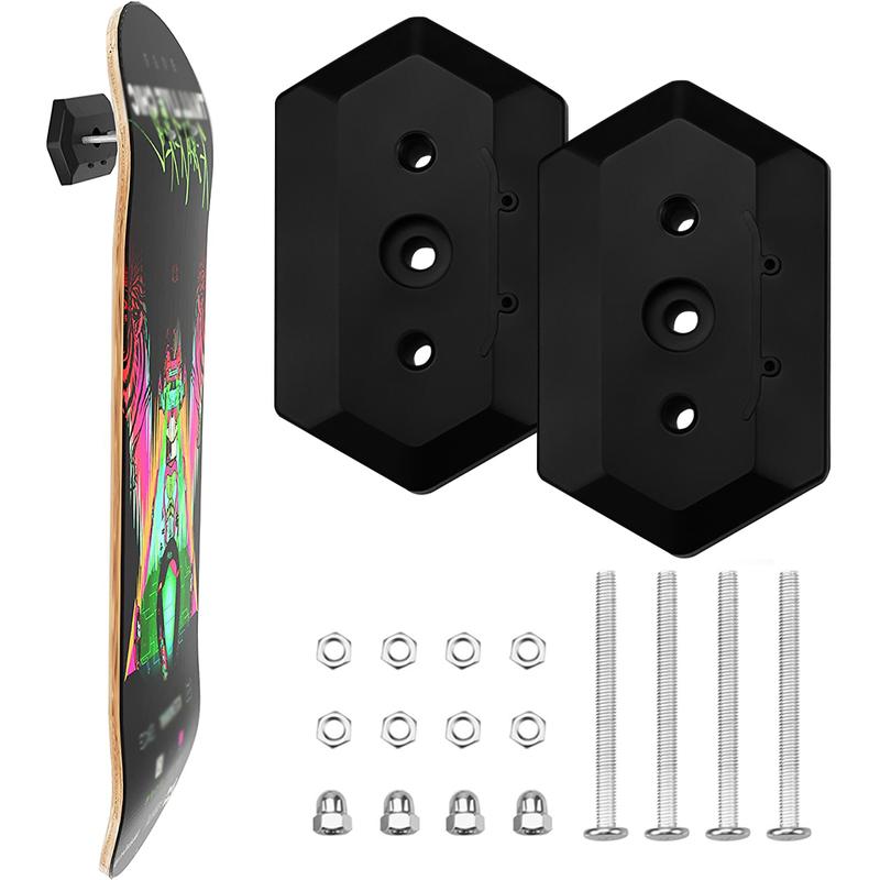 2Pcs Skateboard Wall Siminnt Holder Heavy Duty Skateboard Hanger Space Saving Floating Skateboard Display Rack Home Wall Decoration for Living Room Bedroom Garage