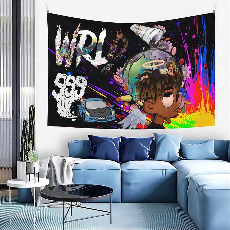 Juice Wrlds Tapestry Rapper 3x5Ft Flags Juice Wrldd Tapestry Wall Hanging for Bedroom College Dorm Rooms Decor Hip Hop Tapestry Banner