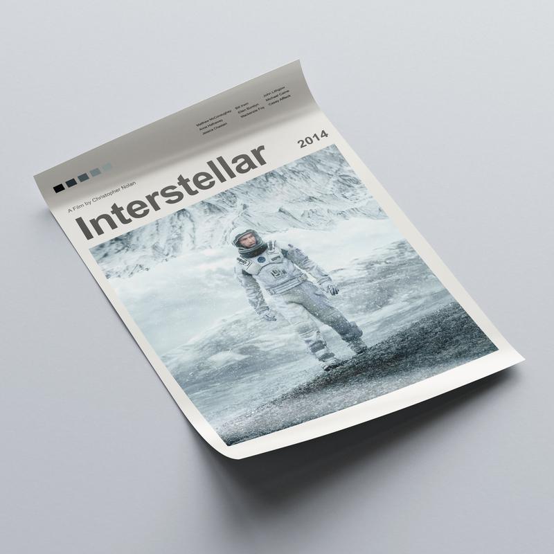 Interstellar Poster, Interstellar Print, Movie , Living Room Poster, Movie Art, Minimalist Movie Poster, Unframed 595 Decoration