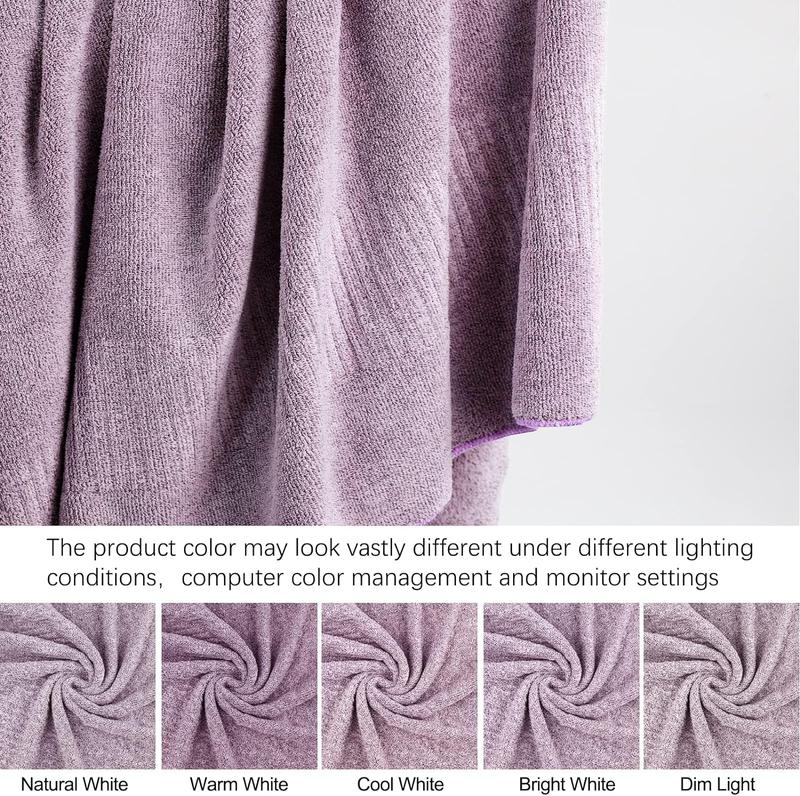 Bath Towels 4 Counts Large Bathroom Towels 35” x 63” Plush Soft Bath Towel for Shower Extra Absorbent Jumbo Bath Sheet Purple