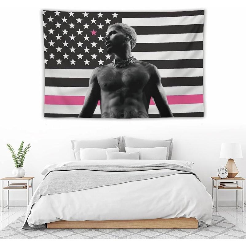 Rauw Singer Alejandro American Flag Tapestry Poster Suitable for College Dormitories, Bridal Chambers, Bedrooms, Living Rooms, Dormitories, Background Decorations, National Flag Gifts Merch