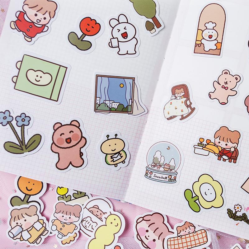 100pcs Cute Girl Pattern Sticker, Waterproof Cartoon Sticker, Decoration Sticker For Phone Case, Computer, Guitar, Bag, Water Cup, Scrapbook