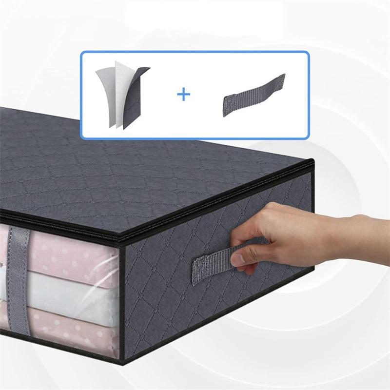 Large Capacity Clothes Storage Bag, Foldable Bedding & Toys Storage Bag with Handle, Durable Storage Organizer for Home Bedroom