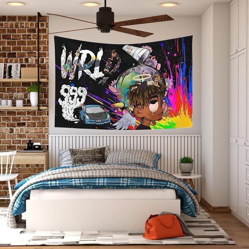 Juice Wrlds Tapestry Rapper 3x5Ft Flags Juice Wrldd Tapestry Wall Hanging for Bedroom College Dorm Rooms Decor Hip Hop Tapestry Banner