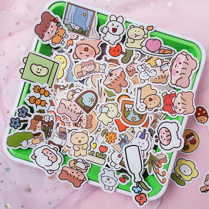 100pcs Cute Girl Pattern Sticker, Waterproof Cartoon Sticker, Decoration Sticker For Phone Case, Computer, Guitar, Bag, Water Cup, Scrapbook