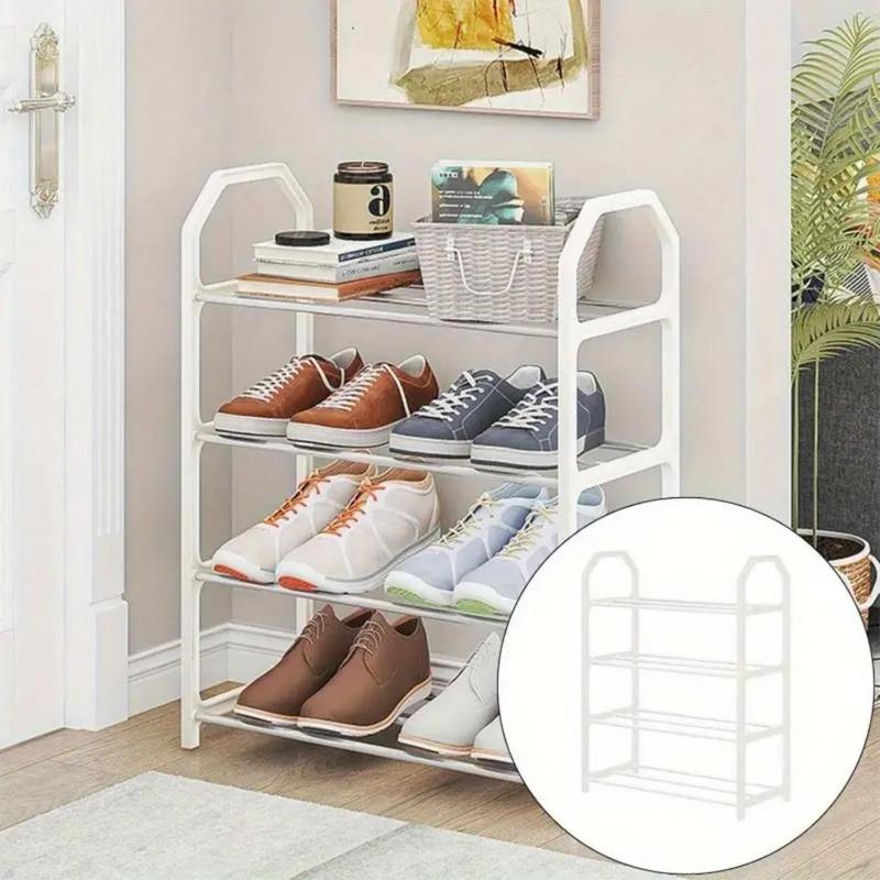 4-layer Large Capacity Shoe Rack, 1 Count Space Saving Shoe Storage Rack, Durable Shoe Organizer for Entryway, Living Room & Closet Storage