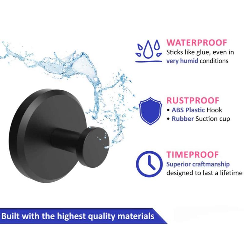 Suction Cup Hook, Waterproof & Rust Proof Hook, Multipurpose Hook for Shower, Bathroom, Kitchen, Glass Door, Mirror, Ceramic Tile