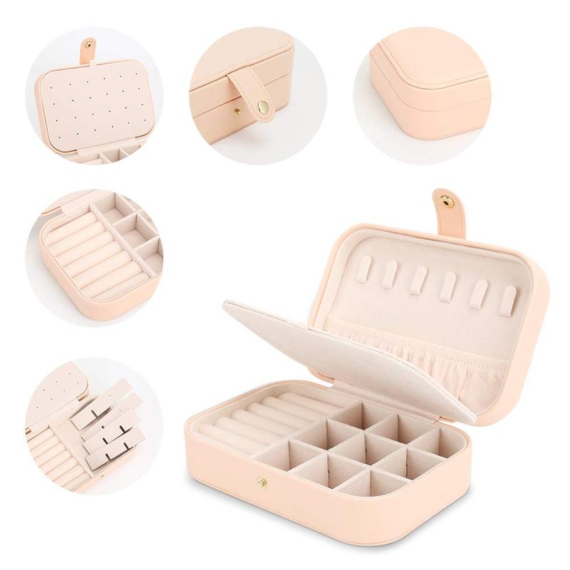 Jewelry organizer-jewelry organizers and ,jewelry box,Mini Jewelry case Double Layer Travel Jewelry Organizer for Women Girls Gift cosmetic storage